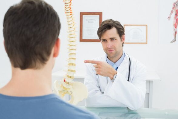 overleg met een arts voor cervicale osteochondrose